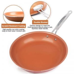 Nonstick Copper Frying Pan with Ceramic Coating