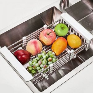 Stainless Steel Telescopic Rack Drain Basket